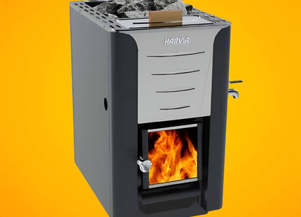 Harvia 20 ES Pro Wood Sauna Stove With Water Tank & Stauna Stones, 24.1KW [WK200ES] (SAK48251) SAKSBY WHOLESALE