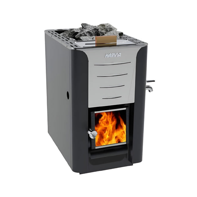 Harvia 20 ES Pro Wood Sauna Stove With Water Tank & Stauna Stones, 24.1KW [WK200ES] (SAK48251) SAKSBY WHOLESALE