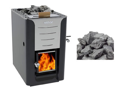 Harvia 20 ES Pro Wood Sauna Stove With Water Tank & Stauna Stones, 24.1KW [WK200ES] (SAK48251) SAKSBY WHOLESALE