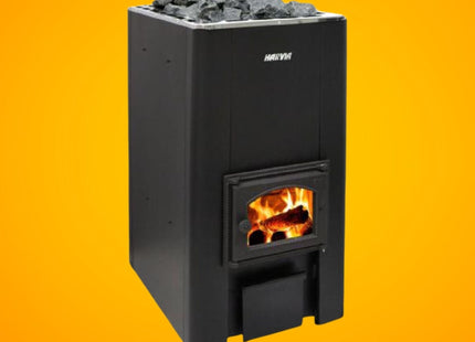 Harvia 50 40KW Black Floor Mount Wood-Burning Sauna Stove With Sauna Stones [WK500] (SAK73164) SAKSBY WHOLESALE