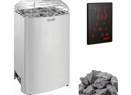 Harvia Club Deluxe Stainless Steel Electric Sauna Heater With Digital Control & Sauna Stones [HRKGU] (SAK27619) SAKSBY WHOLESALE