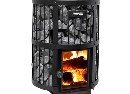 Harvia GreenFlame Legend 240 Wood Sauna Stove With Sauna Stones, 15.9KW [WK200LD] (SAK84935) SAKSBY WHOLESALE