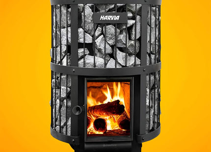 Harvia GreenFlame Legend 240 Wood Sauna Stove With Sauna Stones, 15.9KW [WK200LD] (SAK84935) SAKSBY WHOLESALE