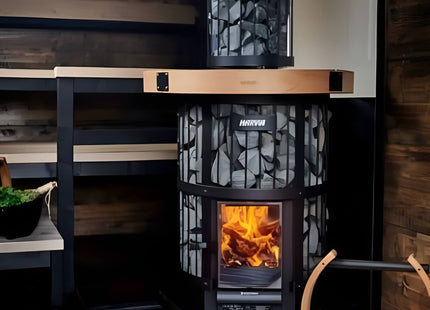 Harvia GreenFlame Legend 240 Wood Sauna Stove With Sauna Stones, 15.9KW [WK200LD] (SAK84935) SAKSBY WHOLESALE