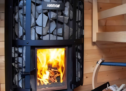 Harvia GreenFlame Legend 240 Wood Sauna Stove With Sauna Stones, 15.9KW [WK200LD] (SAK84935) SAKSBY WHOLESALE