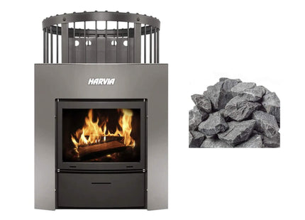 Harvia Legend Duo Wood Burning Sauna Stove/Fireplace Combo With Sauna Stones (SAK30749) SAKSBY WHOLESALE