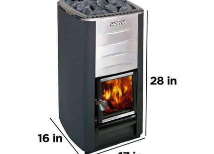 Harvia M3 16.5KW Premium Wood-Burning Sauna Heater Stove With Sauna Stones [WKM3] (SAK41720) SAKSBY WHOLESALE
