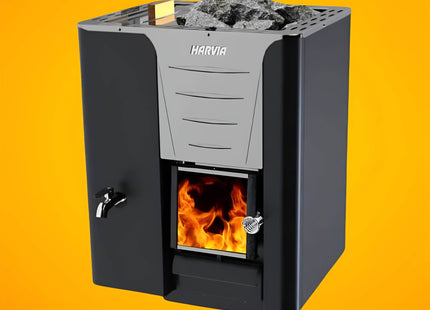 Harvia Pro 20 LS/RS Sauna Wood Stove With Water Tank & Sauna Stones, 24.1KW [WK200LS/RS] (SAK27456) SAKSBY WHOLESALE