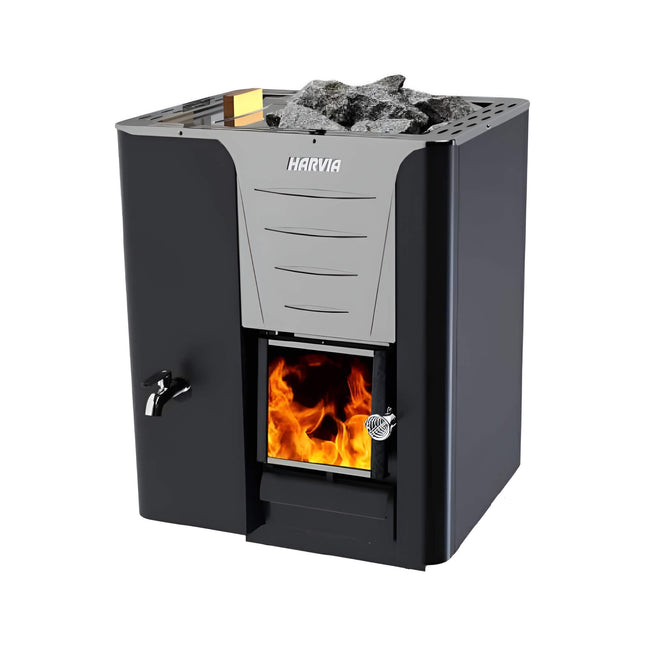 Harvia Pro 20 LS/RS Sauna Wood Stove With Water Tank & Sauna Stones, 24.1KW [WK200LS/RS] (SAK27456) SAKSBY WHOLESALE