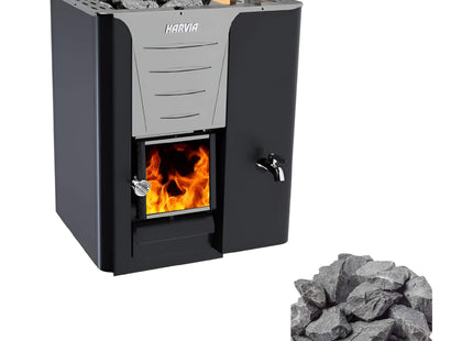 Harvia Pro 20 LS/RS Sauna Wood Stove With Water Tank & Sauna Stones, 24.1KW [WK200LS/RS] (SAK27456) SAKSBY WHOLESALE