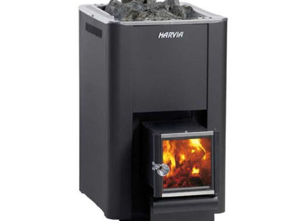 Harvia Pro 20 SL 24.1 KW Wood-Burning Sauna Stove With Exterior Feed & Sauna Stones [WKPR20SLM] (SAK73985) SAKSBY WHOLESALE