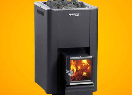 Harvia Pro 20 SL 24.1 KW Wood-Burning Sauna Stove With Exterior Feed & Sauna Stones [WKPR20SLM] (SAK73985) SAKSBY WHOLESALE