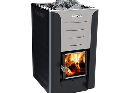 Harvia Pro 20 WH Wood Burning Sauna Stove Package 24kW [PRO20-PKG-SS/BK-WH] (SAK37165) SAKSBY WHOLESALE