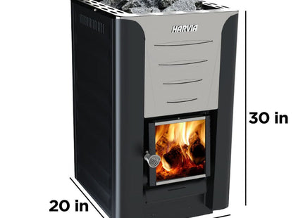 Harvia Pro 20 Premium Wood-Burning Sauna Heater Stove Package [PRO20-PKG] (SAK15748) SAKSBY WHOLESALE