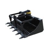 Heavy-Duty 66-Inch Rock Grapple Bucket Tractor Attachment With Tongs (92517364)