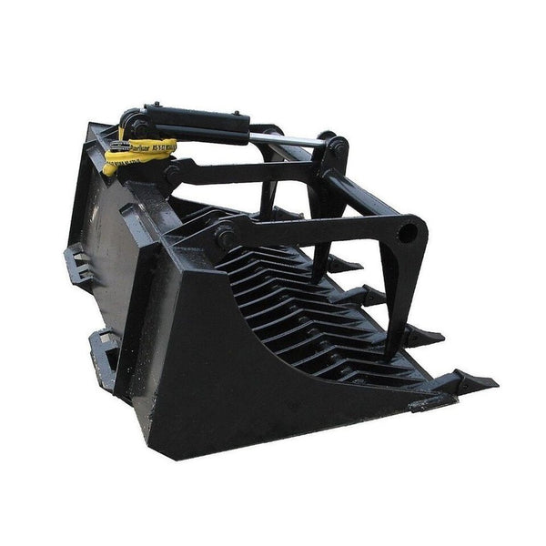 Heavy-Duty 66-Inch Rock Grapple Bucket Tractor Attachment With Tongs (92517364)