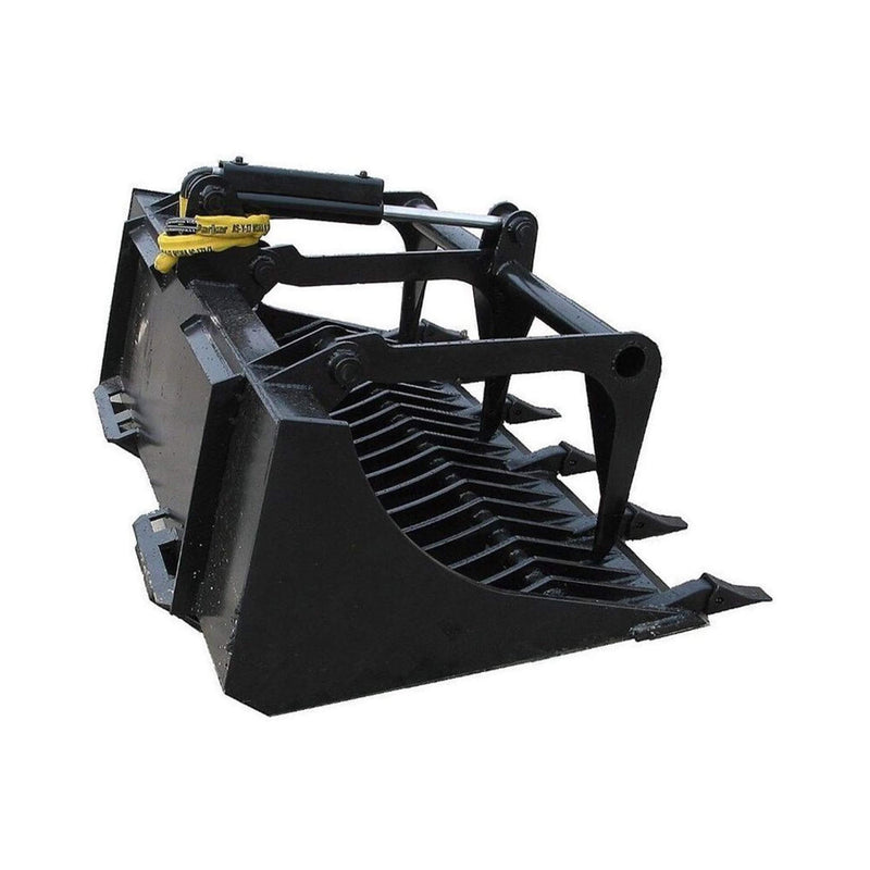 Heavy-Duty 66-Inch Rock Grapple Bucket Tractor Attachment With Tongs (92517364)