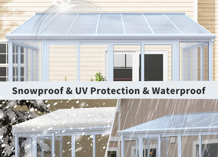 [10X14FT] Alora Lumina Heavy-Duty All-Season Aluminum Alloy Patio Sunroom With 3 Lockable Sliding Doors (SAK62713) SAKSBY WHOLESALE