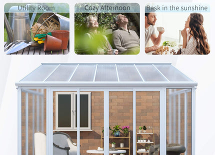 [10X14FT] Alora Lumina Heavy-Duty All-Season Aluminum Alloy Patio Sunroom With 3 Lockable Sliding Doors (SAK62713) SAKSBY WHOLESALE
