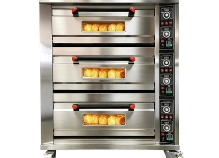 Heavy-Duty Commercial Triple Deck 220V 19.8KW Electric Pizza Oven (SAK56751) - Phoenix Fire Art Store