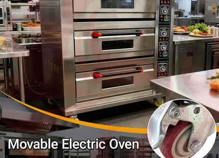 Heavy-Duty Commercial Triple Deck 220V 19.8KW Electric Pizza Oven (SAK56751) - Phoenix Fire Art Store