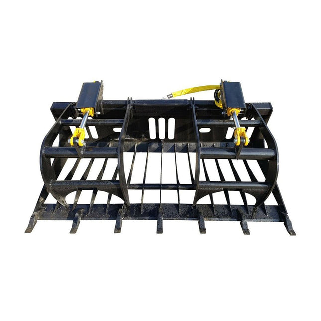 Heavy-Duty Rock Grapple Skidsteer Attachment With Universal Quick Attach, 78-Inch (SAK16483)