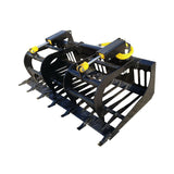 Heavy-Duty Rock Grapple Skidsteer Attachment With Universal Quick Attach, 78" (SAK16483)