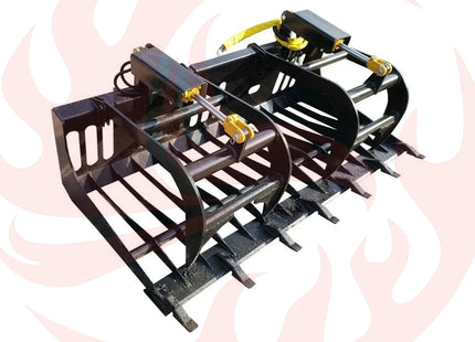 Heavy-Duty Rock Grapple Skidsteer Attachment With Universal Quick Attach, 78-Inch (SAK16483) - Phoenix Fire Art Store