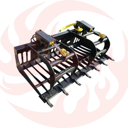 Heavy-Duty Rock Grapple Skidsteer Attachment With Universal Quick Attach, 78-Inch (SAK16483) - Phoenix Fire Art Store