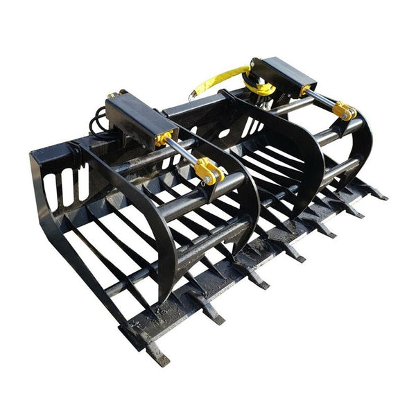Heavy-Duty Rock Grapple Skidsteer Attachment With Universal Quick Attach, 78" (SAK16483)