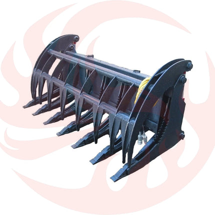 Heavy-Duty 74-Inch Root Rake Grapple Skid Steer Attachment With Teeth (SAK98230) SAKSBY WHOLESALE