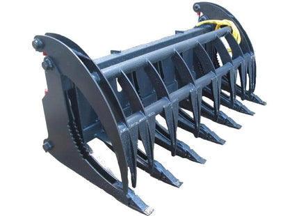 Heavy-Duty 74-Inch Root Rake Grapple Skid Steer Attachment With Teeth (SAK98230) SAKSBY WHOLESALE