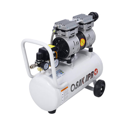 Heavy Duty 1.5/2.5HP Silent Oil-Free Portable Air Compressor With Wheels And Auto Drain (SAK53462)