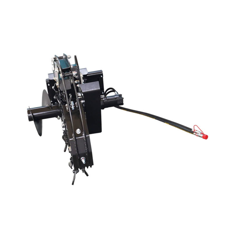 Heavy-Duty Skid Steer Trencher Attachment With With Adjustable Depth Control And Universal Mount Plate (SAK20451)