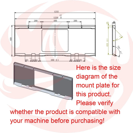 Heavy-Duty Universal Skid Steer Backhoe Digger Bucket Attachment With Universal Quick Attach Plate (SAK26714) - Phoenix Fire Art Store