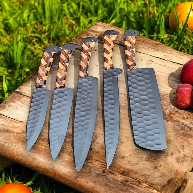 Custom Kitchen Knife Set - Handmade Stainless Steel Blades