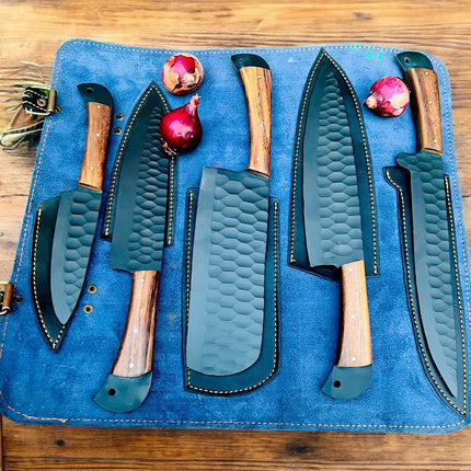 Premium Handmade Chef Knife Set - Hand-Forged Stainless Steel