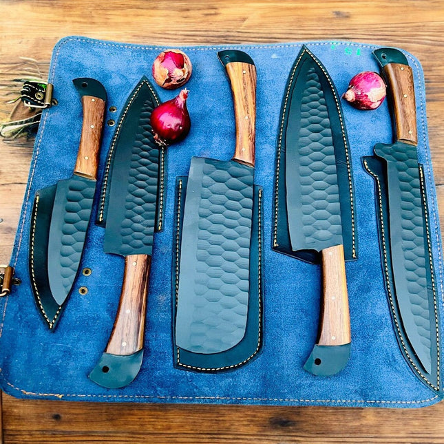 Premium Handmade Chef Knife Set - Hand-Forged Stainless Steel