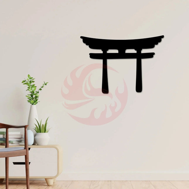 Torii Gate Metal Wall Art - Japanese Zen Decor | Made In USA - Phoenix Fire Art Store