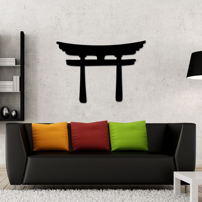 Torii Gate Metal Wall Art - Japanese Zen Decor | Made In USA