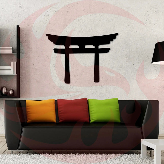 Torii Gate Metal Wall Art - Japanese Zen Decor | Made In USA - Phoenix Fire Art Store