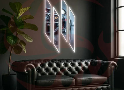 Acrylic UV‑Printed LED Car Wall Art with Dimmer Peony Atelier