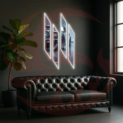 Acrylic UV‑Printed LED Car Wall Art with Dimmer Peony Atelier
