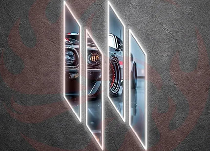 Acrylic UV‑Printed LED Car Wall Art with Dimmer Peony Atelier