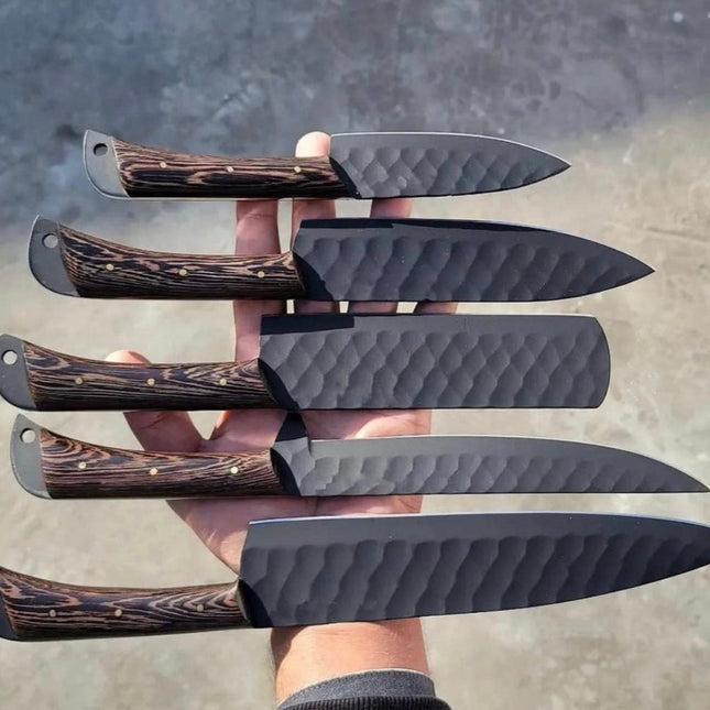 Custom Handmade D2 Forged Steel Kitchen Knives Set