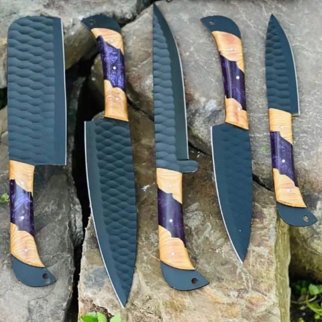 Custom Handmade D2 Forged Steel Kitchen Knives Set