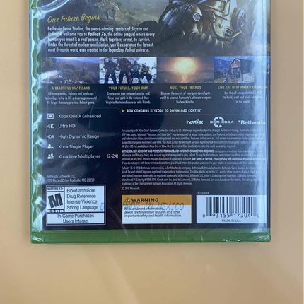 Fallout 76 Xbox One Game - New Sealed Multiplayer RPG