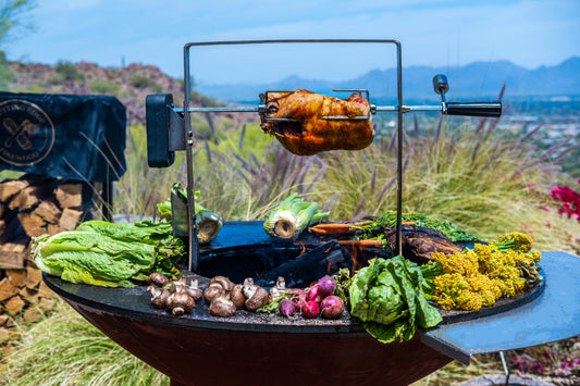 Rotisserie with Cordless Motor For Green Egg XXL / Kamado XXL - Phoenix Fire Art Store