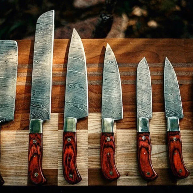 Damascus Steel Kitchen Knives Set