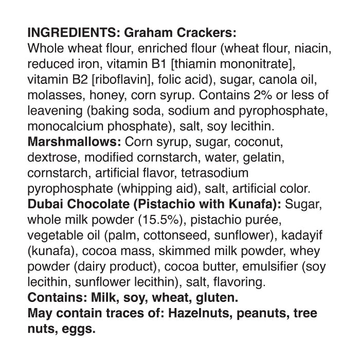 Dubai Chocolate S’mores Night Pack - Phoenix Fire Art Store